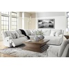 image:imageSignature Design by Ashley Top Tier Rocker Recliner Chair Oversized Wide Seat Cozy Corduroy Velvet Polyester Upholstery Manual Pull Tab Lounge Chair for Living Room No Assembly Required ChocolateWhite