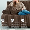 image:imageSignature Design by Ashley Top Tier Rocker Recliner Chair Oversized Wide Seat Cozy Corduroy Velvet Polyester Upholstery Manual Pull Tab Lounge Chair for Living Room No Assembly Required ChocolateDark Brown