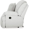 image:imageSignature Design by Ashley Top Tier Rocker Recliner Chair Oversized Wide Seat Cozy Corduroy Velvet Polyester Upholstery Manual Pull Tab Lounge Chair for Living Room No Assembly Required ChocolateWhite