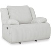 image:imageSignature Design by Ashley Top Tier Rocker Recliner Chair Oversized Wide Seat Cozy Corduroy Velvet Polyester Upholstery Manual Pull Tab Lounge Chair for Living Room No Assembly Required ChocolateWhite