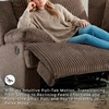 image:imageSignature Design by Ashley Top Tier Rocker Recliner Chair Oversized Wide Seat Cozy Corduroy Velvet Polyester Upholstery Manual Pull Tab Lounge Chair for Living Room No Assembly Required ChocolateDark Brown