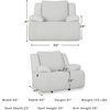 image:imageSignature Design by Ashley Top Tier Rocker Recliner Chair Oversized Wide Seat Cozy Corduroy Velvet Polyester Upholstery Manual Pull Tab Lounge Chair for Living Room No Assembly Required ChocolateWhite