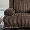 image:imageSignature Design by Ashley Top Tier Rocker Recliner Chair Oversized Wide Seat Cozy Corduroy Velvet Polyester Upholstery Manual Pull Tab Lounge Chair for Living Room No Assembly Required ChocolateDark Brown