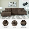 image:imageSignature Design by Ashley Top Tier Rocker Recliner Chair Oversized Wide Seat Cozy Corduroy Velvet Polyester Upholstery Manual Pull Tab Lounge Chair for Living Room No Assembly Required ChocolateChocolate Brown
