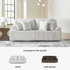 image:imageSignature Design by Ashley Top Tier Rocker Recliner Chair Oversized Wide Seat Cozy Corduroy Velvet Polyester Upholstery Manual Pull Tab Lounge Chair for Living Room No Assembly Required ChocolateWhite