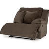 image:imageSignature Design by Ashley Top Tier Rocker Recliner Chair Oversized Wide Seat Cozy Corduroy Velvet Polyester Upholstery Manual Pull Tab Lounge Chair for Living Room No Assembly Required ChocolateChocolate Brown