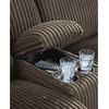 image:imageSignature Design by Ashley Top Tier Rocker Recliner Chair Oversized Wide Seat Cozy Corduroy Velvet Polyester Upholstery Manual Pull Tab Lounge Chair for Living Room No Assembly Required ChocolateChocolate Brown