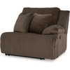 image:imageSignature Design by Ashley Top Tier Rocker Recliner Chair Oversized Wide Seat Cozy Corduroy Velvet Polyester Upholstery Manual Pull Tab Lounge Chair for Living Room No Assembly Required ChocolateChocolate Brown