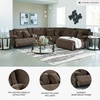 image:imageSignature Design by Ashley Top Tier Rocker Recliner Chair Oversized Wide Seat Cozy Corduroy Velvet Polyester Upholstery Manual Pull Tab Lounge Chair for Living Room No Assembly Required ChocolateChocolate Brown
