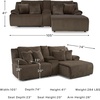 image:imageSignature Design by Ashley Top Tier Rocker Recliner Chair Oversized Wide Seat Cozy Corduroy Velvet Polyester Upholstery Manual Pull Tab Lounge Chair for Living Room No Assembly Required ChocolateDark Brown