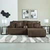 image:imageSignature Design by Ashley Top Tier Rocker Recliner Chair Oversized Wide Seat Cozy Corduroy Velvet Polyester Upholstery Manual Pull Tab Lounge Chair for Living Room No Assembly Required ChocolateDark Brown