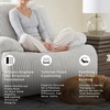 image:imageSignature Design by Ashley Top Tier Rocker Recliner Chair Oversized Wide Seat Cozy Corduroy Velvet Polyester Upholstery Manual Pull Tab Lounge Chair for Living Room No Assembly Required ChocolateWhite