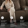 image:imageSignature Design by Ashley Top Tier Rocker Recliner Chair Oversized Wide Seat Cozy Corduroy Velvet Polyester Upholstery Manual Pull Tab Lounge Chair for Living Room No Assembly Required ChocolateDark Brown