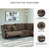 image:imageSignature Design by Ashley Top Tier Rocker Recliner Chair Oversized Wide Seat Cozy Corduroy Velvet Polyester Upholstery Manual Pull Tab Lounge Chair for Living Room No Assembly Required ChocolateChocolate Brown