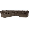 image:imageSignature Design by Ashley Top Tier Rocker Recliner Chair Oversized Wide Seat Cozy Corduroy Velvet Polyester Upholstery Manual Pull Tab Lounge Chair for Living Room No Assembly Required ChocolateChocolate Brown
