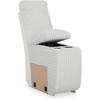 image:imageSignature Design by Ashley Top Tier Rocker Recliner Chair Oversized Wide Seat Cozy Corduroy Velvet Polyester Upholstery Manual Pull Tab Lounge Chair for Living Room No Assembly Required ChocolateWhite