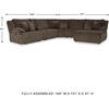 image:imageSignature Design by Ashley Top Tier Rocker Recliner Chair Oversized Wide Seat Cozy Corduroy Velvet Polyester Upholstery Manual Pull Tab Lounge Chair for Living Room No Assembly Required ChocolateChocolate Brown