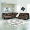 image:imageSignature Design by Ashley Top Tier Rocker Recliner Chair Oversized Wide Seat Cozy Corduroy Velvet Polyester Upholstery Manual Pull Tab Lounge Chair for Living Room No Assembly Required ChocolateChocolate Brown