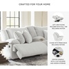 image:imageSignature Design by Ashley Top Tier Rocker Recliner Chair Oversized Wide Seat Cozy Corduroy Velvet Polyester Upholstery Manual Pull Tab Lounge Chair for Living Room No Assembly Required ChocolateWhite
