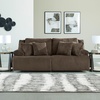 image:imageSignature Design by Ashley Top Tier Rocker Recliner Chair Oversized Wide Seat Cozy Corduroy Velvet Polyester Upholstery Manual Pull Tab Lounge Chair for Living Room No Assembly Required ChocolateDark Brown