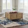 image:imageSignature Design by Ashley Torlanta Lift Top Coffee Table 36 W Square Light BrownBlack Centerpiece Casual Living Room Furniture Solid Wood Frame Birch Veneer MDF Substrate amp Steel