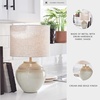 image:imageSignature Design by Ashley Waldish Rustic Metal Bedside Table Lamp CreamCreamBeige