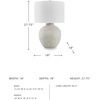 image:imageSignature Design by Ashley Waldish Rustic Metal Bedside Table Lamp CreamWarm Gray