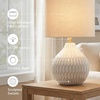 image:imageSignature Design by Ashley Waldish Rustic Metal Bedside Table Lamp CreamWhite