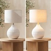 image:imageSignature Design by Ashley Waldish Rustic Metal Bedside Table Lamp CreamWhite