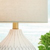 image:imageSignature Design by Ashley Waldish Rustic Metal Bedside Table Lamp CreamWhite