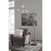 image:imageSignature Design by Ashley Winter Contemporary 95 Metal and Black Marble Floor Arc Lamp with 5 Lights amp Dimmer Switch SilverContemporary