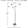 image:imageSignature Design by Ashley Winter Contemporary 95 Metal and Black Marble Floor Arc Lamp with 5 Lights amp Dimmer Switch SilverContemporary