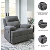image:imageSignature Design by Ashley Yarrow Lane Traditional Manual Rocker ReclinerCharcoal