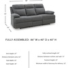 image:imageSignature Design by Ashley Yarrow Lane Traditional Manual Rocker ReclinerCharcoal