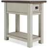 image:imageSignature Design by Ashley 1Piece Chairside End Table WhiteGrayDark Brown  White