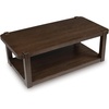 image:imageSignature Design by Ashley Breckington Contemporary Coffee Table with Lower Shelf and Casters Dark Brown