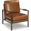 image:imageSignature Design by Ashley Brown Faux Leather Living Room Accent ChairPeacemaker Brown