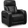 image:imageSignature Design by Ashley Leather Power Recliner Chair Zero GravityBlack