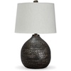image:imageSignature Design by Ashley Magalie Metal Table Lamp Antiqued SilverWhite
