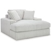 image:imageSignature Design by Ashley Oversized Chaise Lounge Chair Alloy Light GrayWhite