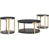 image:imageSignature Design by Ashley Round Coffee Table and End Table Set of 3Black