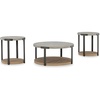 image:imageSignature Design by Ashley Round Coffee Table and End Table Set of 3Light Brown