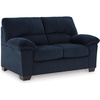 image:imageSignature Design by Ashley SimpleJoy Corduroy Sofa 3 Seater Black CouchNavy