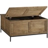 image:imageSignature Design by Ashley Torlanta Lift Top Coffee Table 36 W Square Light BrownBlack Centerpiece Casual Living Room Furniture Solid Wood Frame Birch Veneer MDF Substrate amp Steel