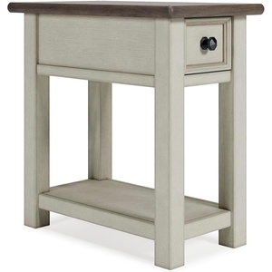 image:imageSignature Design by Ashley 1Piece Chairside End Table WhiteGrayDark Brown  White