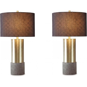 image:imageSignature Design by Ashley 25 in Ceramic Table Lamp Set of 2 TaupeGold