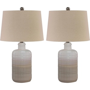 image:imageSignature Design by Ashley 25 in Ceramic Table Lamp Set of 2 TaupeTaupe
