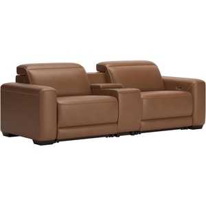 image:imageSignature Design by Ashley 6Piece Leather Power Reclining Sectional Sofa2Piece Loveseat with Console
