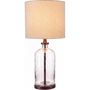 image:imageSignature Design by Ashley Bandile Seeded Glass Bedside Table Lamp BronzeBronze