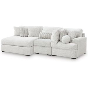 image:imageSignature Design by Ashley Cuddlesome 3Piece Modular Sectional WhiteLeft Hand 3Piece Sectional with Chaise